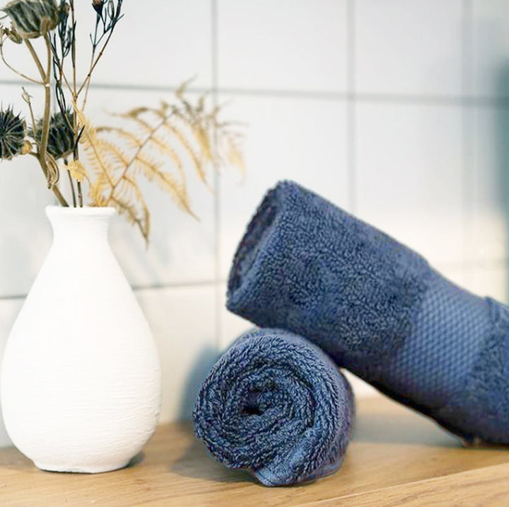 Essuie-mains en coton biologique (lot de 2) - Gris clair