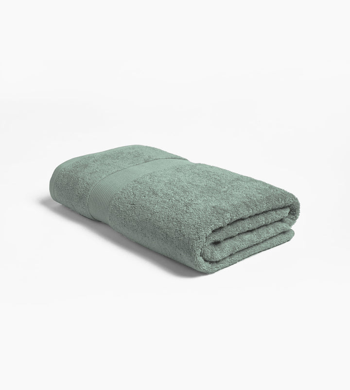 Serviette de bain 100 % coton biologique, ultra douce, luxueuse, 600 g/m² - Vert kaki