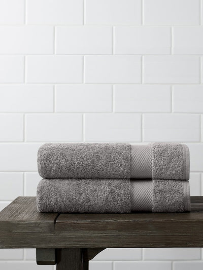 Organic Cotton Hand Towels (Set Of 2) - Grey
