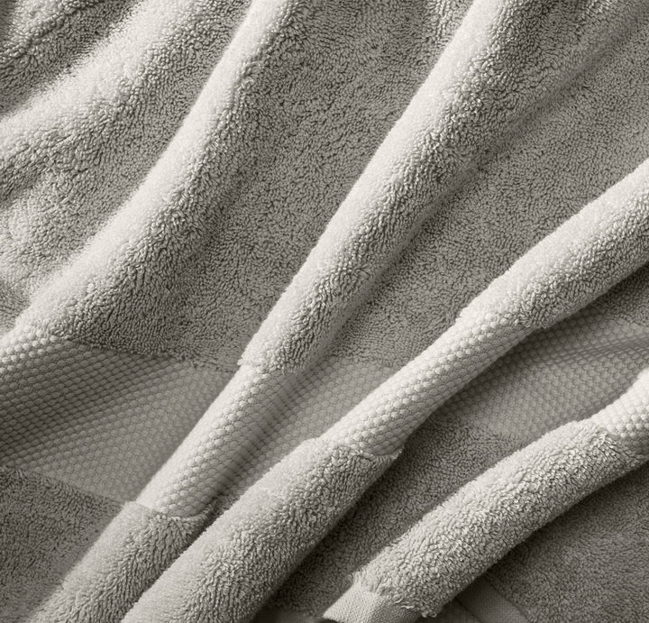 Terry Face Towel in Organic Cotton in Light Grey