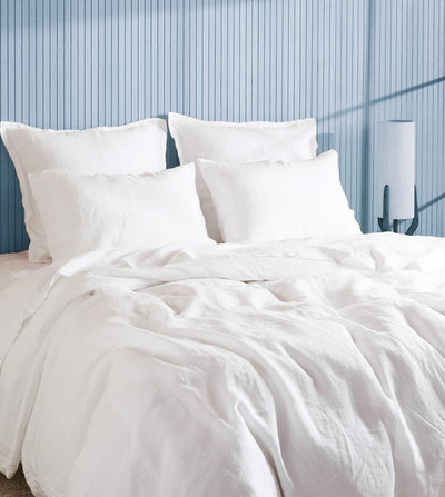 Linen Bed Sheet - 100% Belgian Flax - White