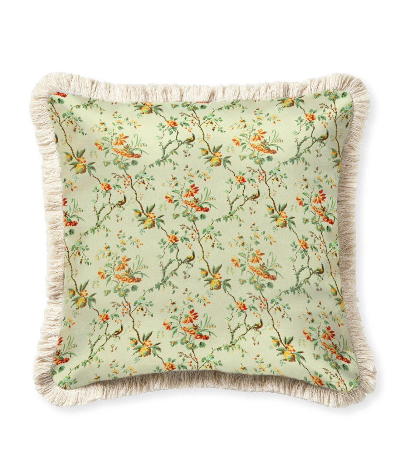 Housse de coussin florale à la menthe