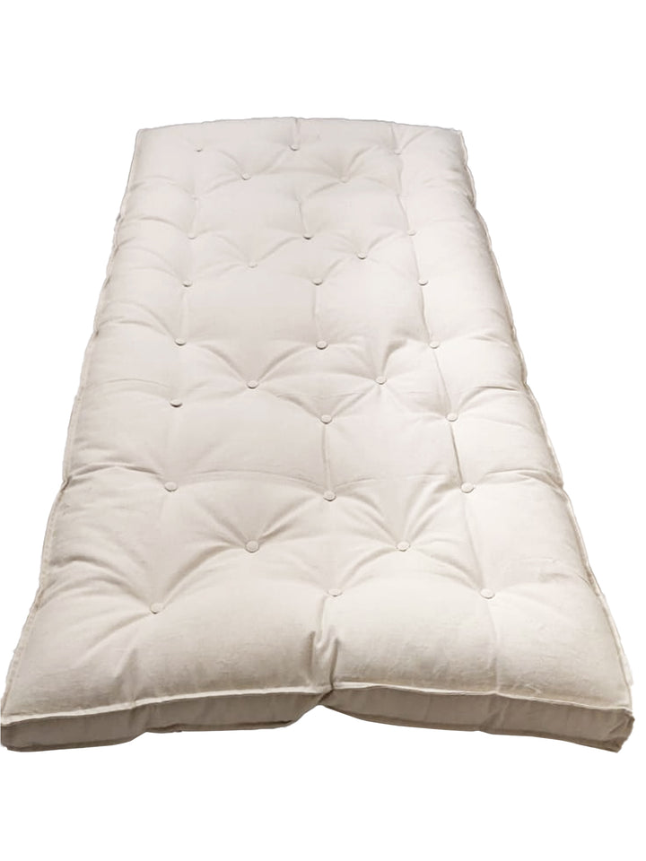 Used as a futon, yoga mat, meditation or sleeping floor mattress