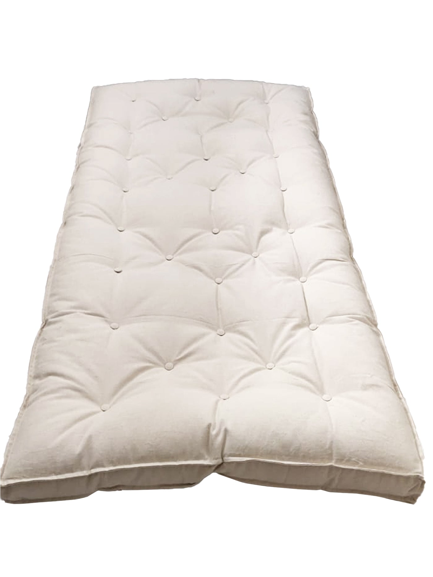 Used as a futon, yoga mat, meditation or sleeping floor mattress
