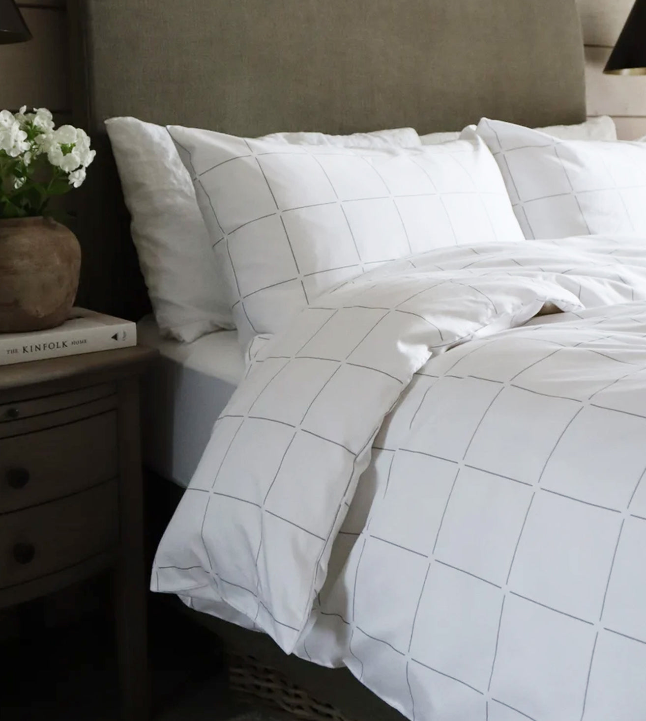 Organic Cotton Duvet Cover - Window Pane