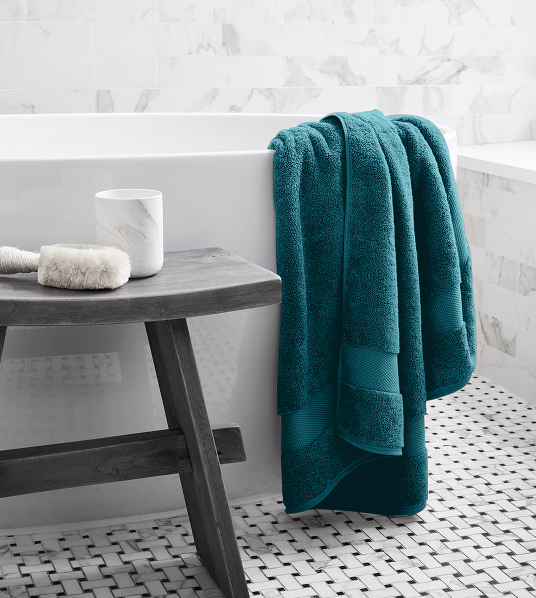 Serviette de Bain - Vert Sarcelle