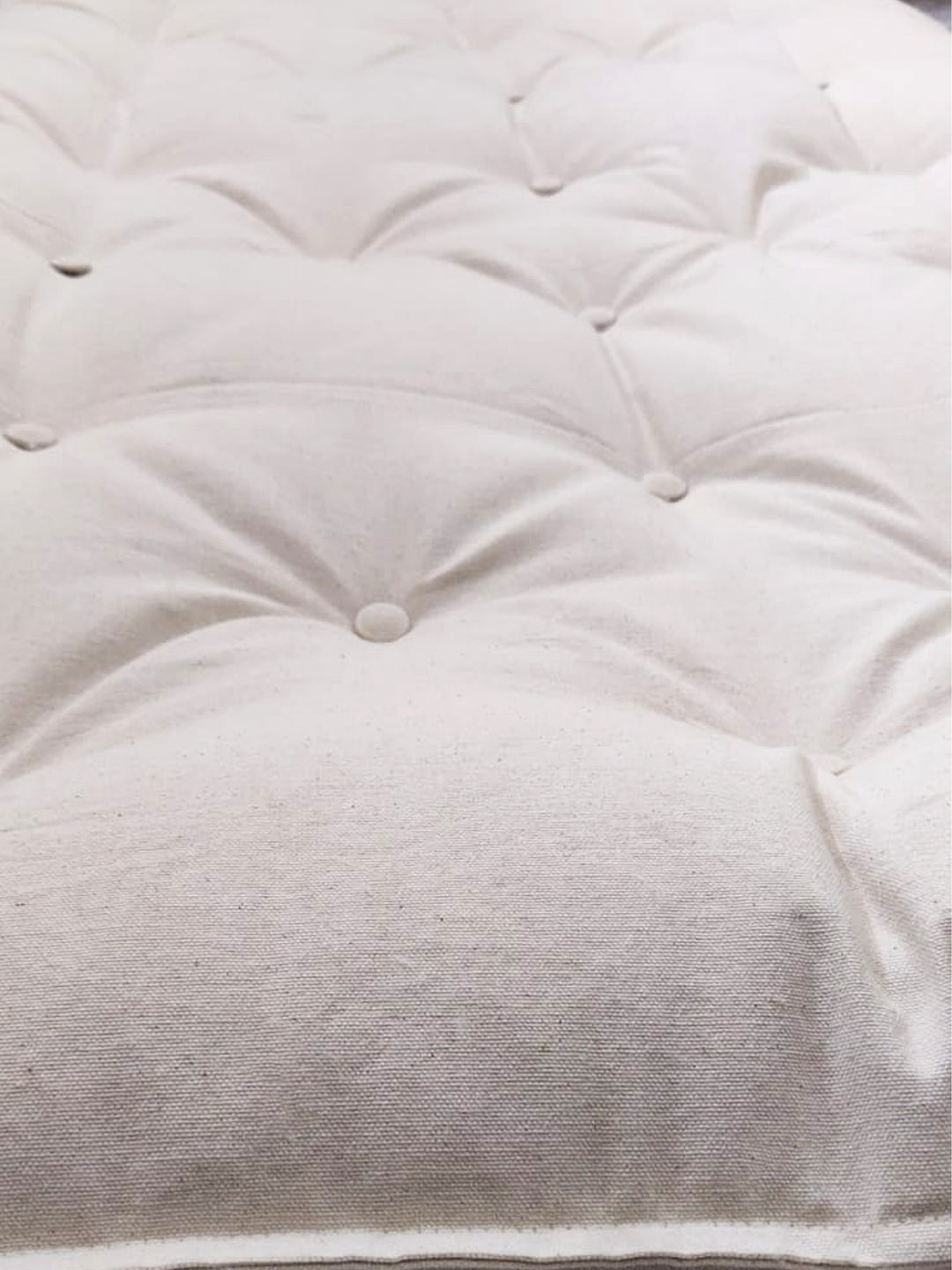 Portable folding mattress for travel made with natural kapok