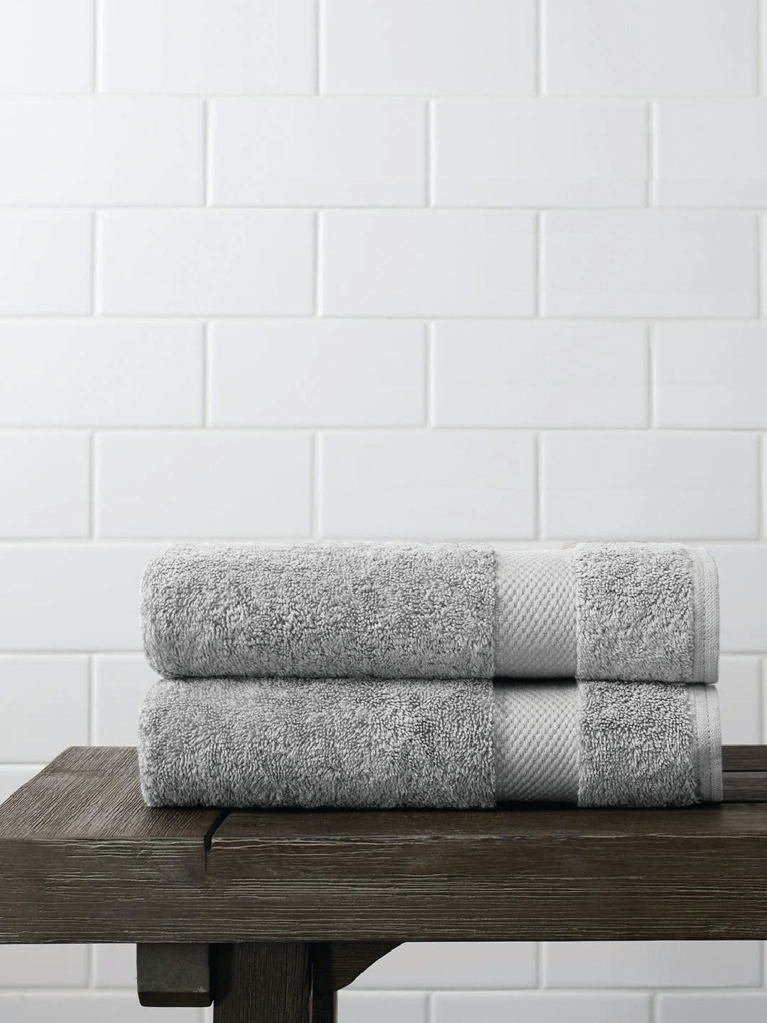 Organic Cotton Hand Towels (Set Of 2) - Light Gray