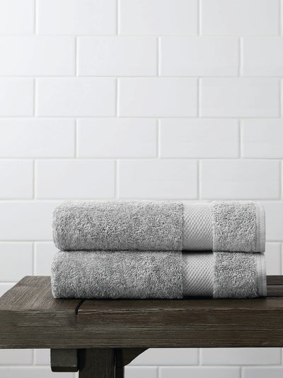 Organic Cotton Hand Towels (Set Of 2) - Light Gray