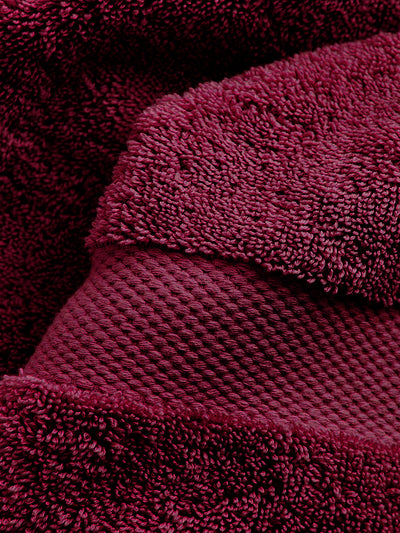 Face Towels (Set of 3) Organic Cotton - Burgundy