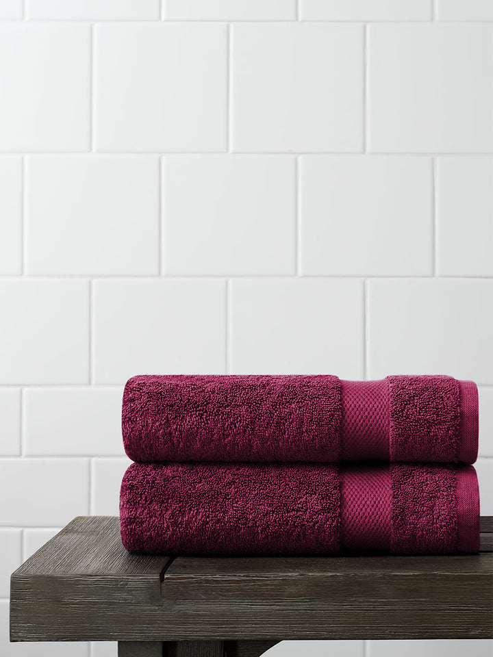 Hand Towels (Set Of 2) - Burgundy