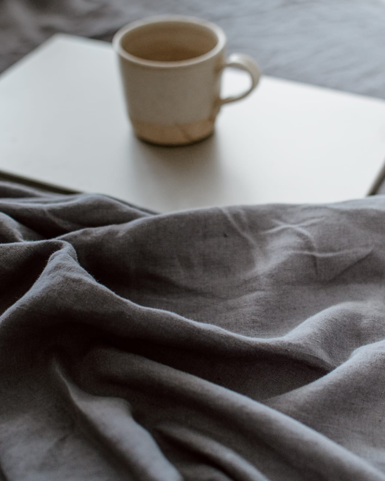 Linen Bed Sheet - 100% Belgian Flax - Mineral Blue