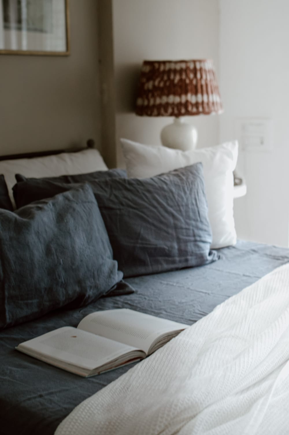 Linen Bed Sheet - 100% Belgian Flax - Mineral Blue