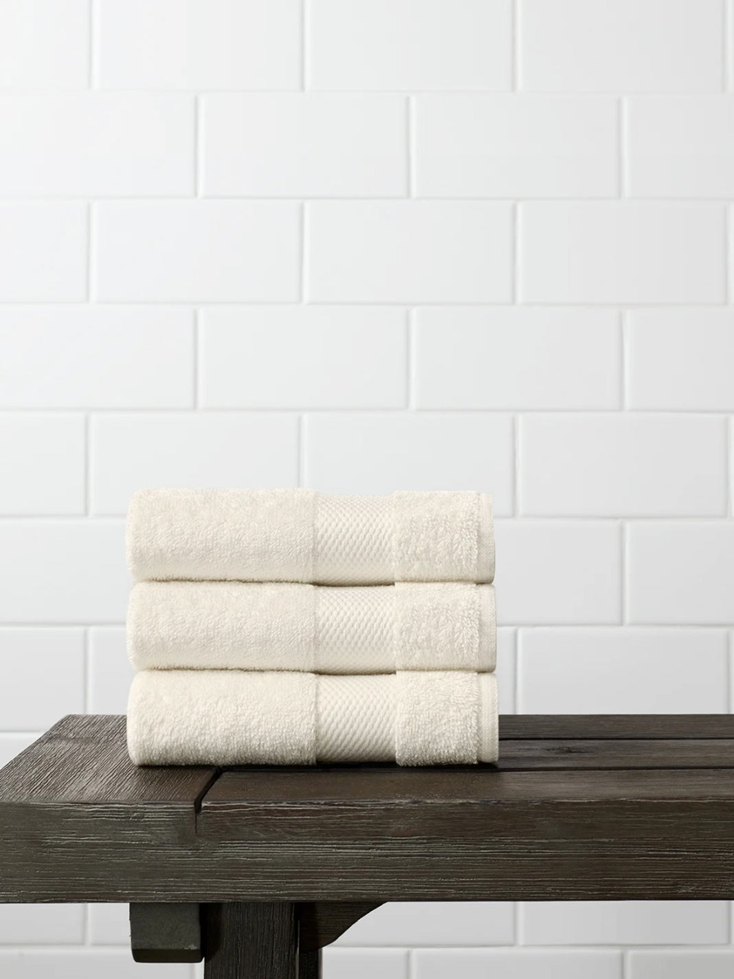Face Towels (Set of 3) Organic Cotton - Ivory