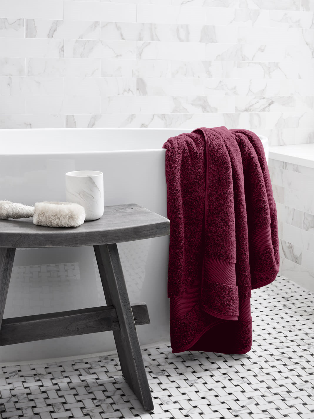 Bath Towel - Burgundy