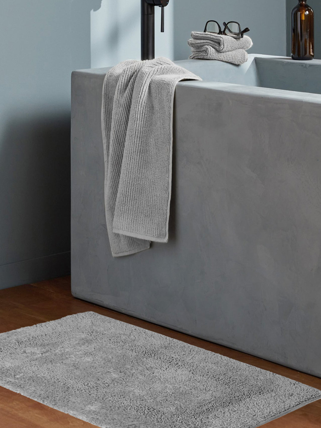 Tapis de Salle de Bain - Gris 