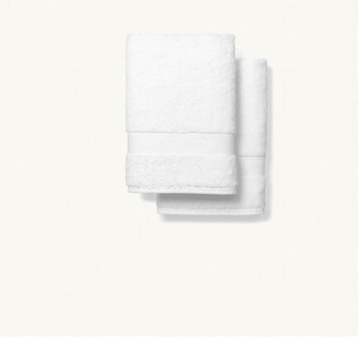 Essuie-mains en coton biologique (lot de 2) - Blanc