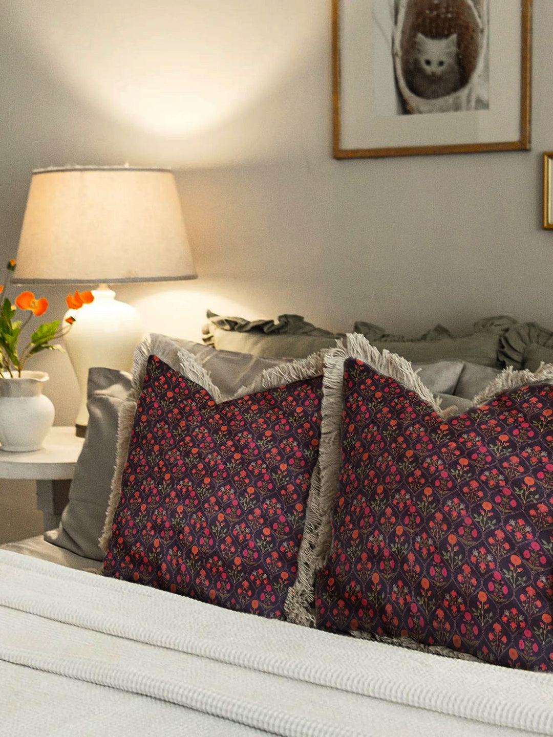 Poppy cushion cover