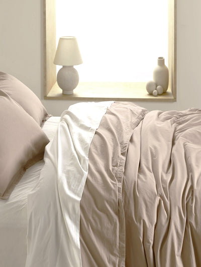 Housse de Couette en Coton Bio - Beige