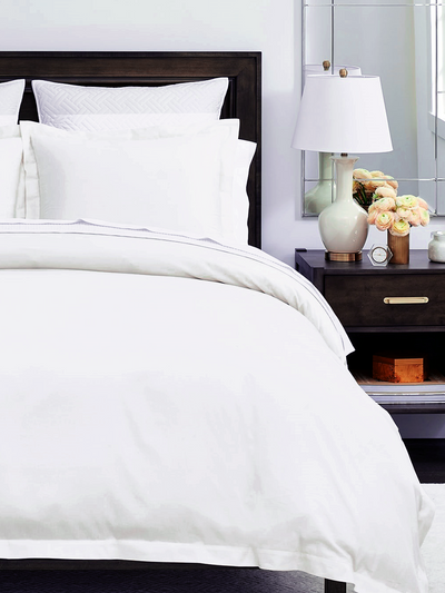 Drap de lit blanc en coton biologique (Collection Hôtel)